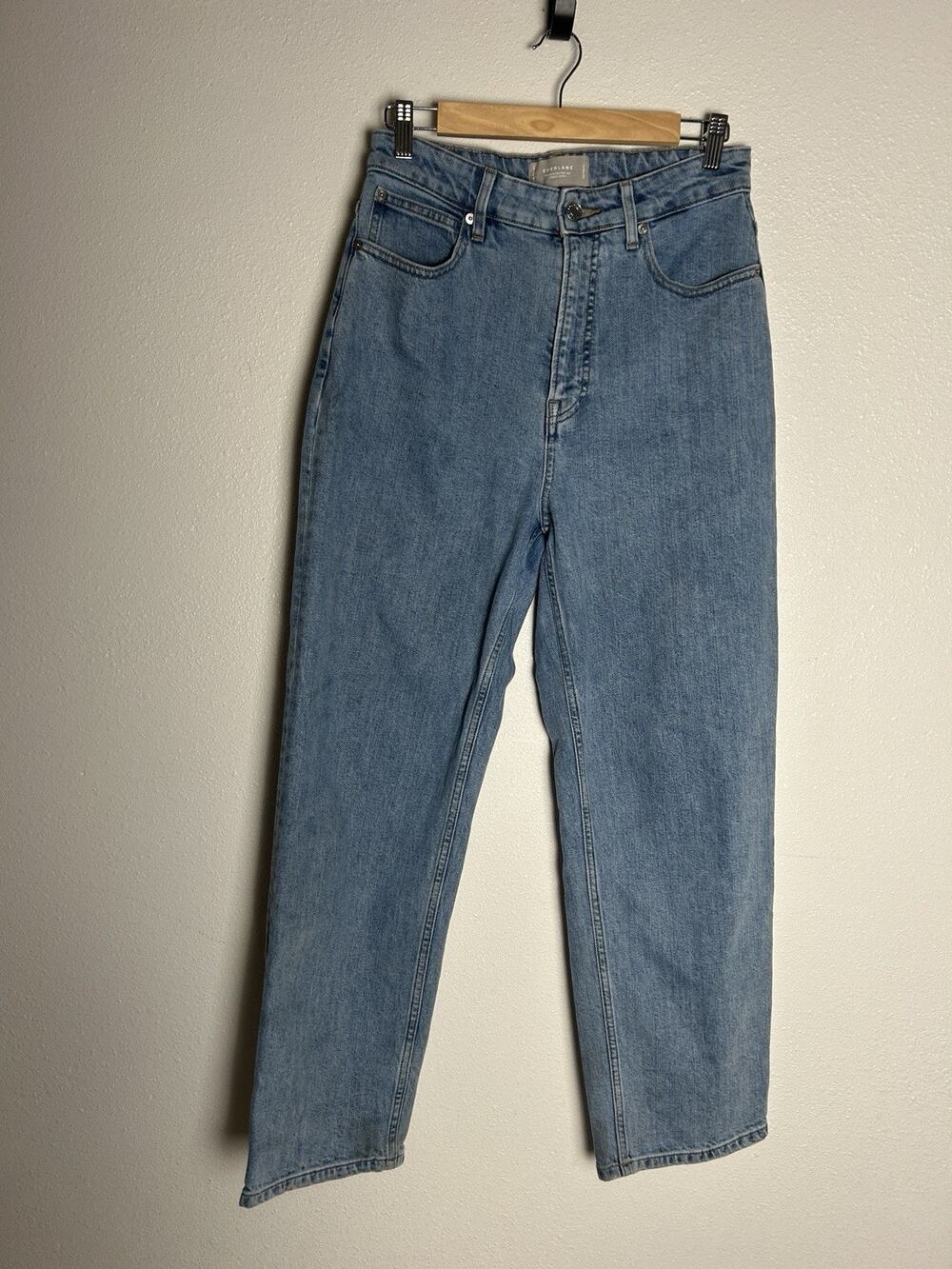 Everlane The Curvy Way High Jeans Light Blue Denim Organic Cotton Size 29